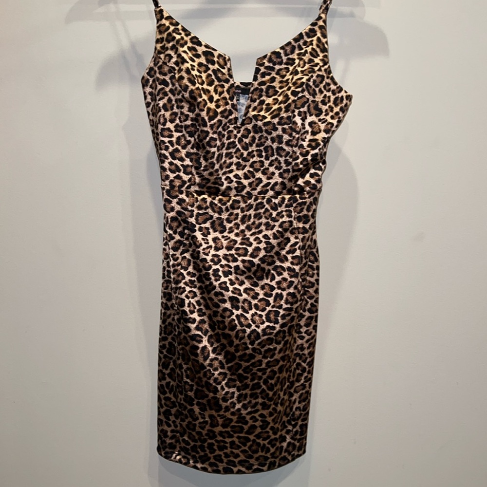 Cheetah Print Cocktail Dress - Size Small